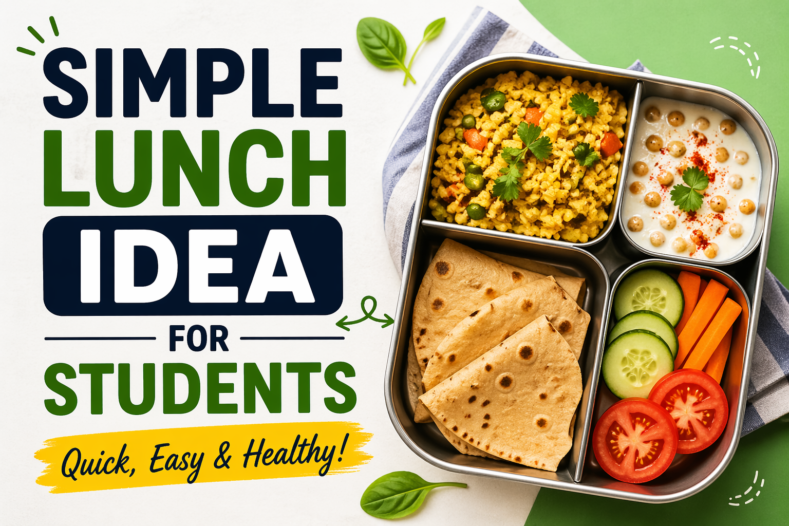 Simple Lunch Ideas for Students – Easy, Healthy & Budget-Friendly Meals