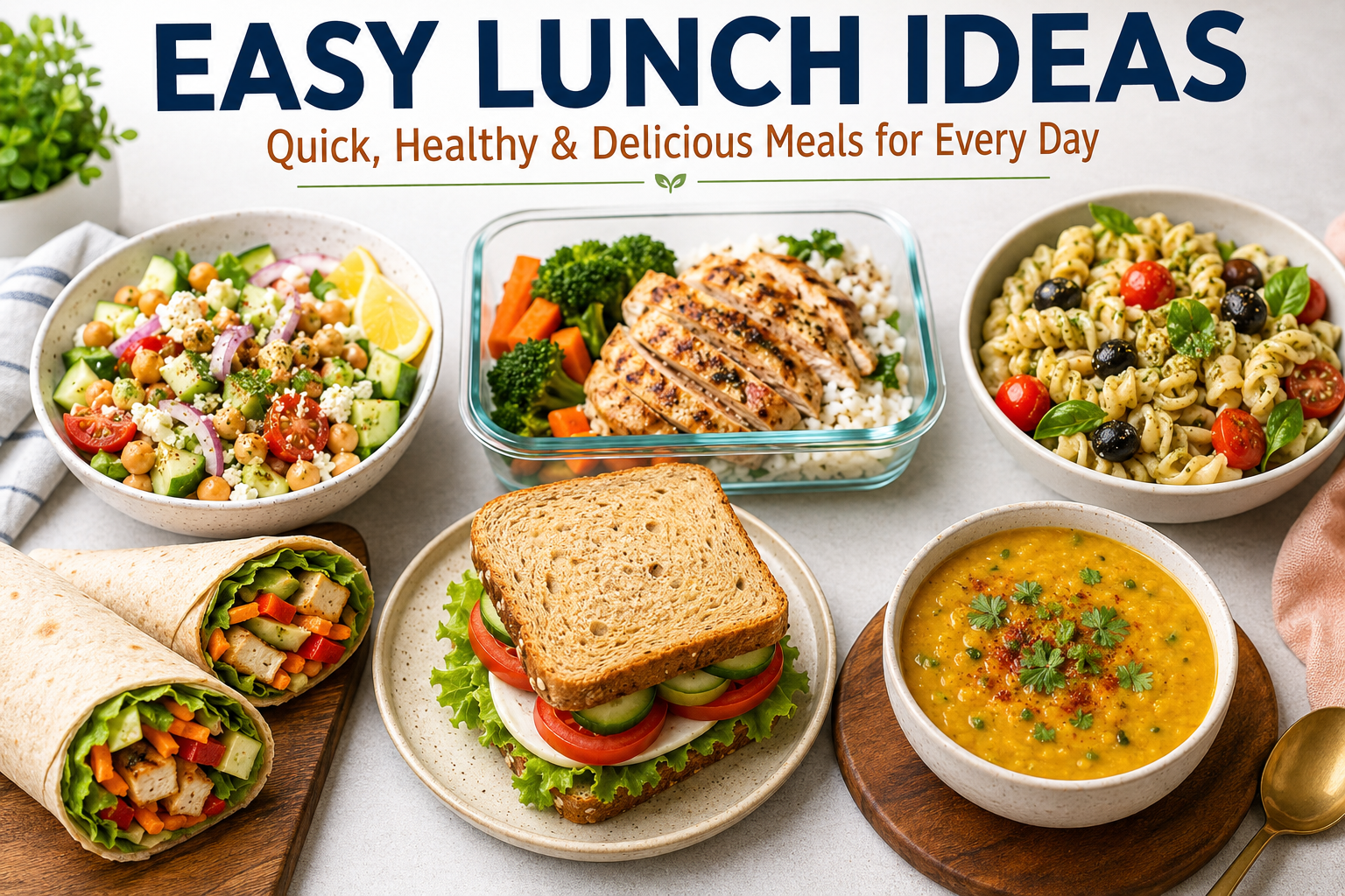 Easy Lunch Ideas – Quick, Healthy & Delicious Meals for Every Day